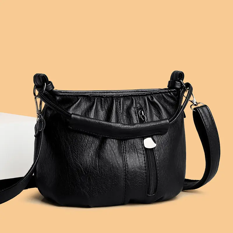Black Pleated Shoulder Bag for Women 2026 - Image 7