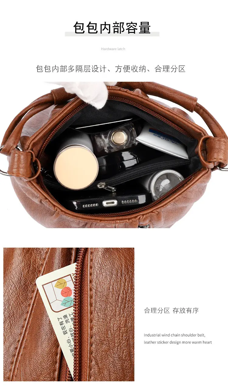 Black Pleated Shoulder Bag for Women 2026 — feature 10