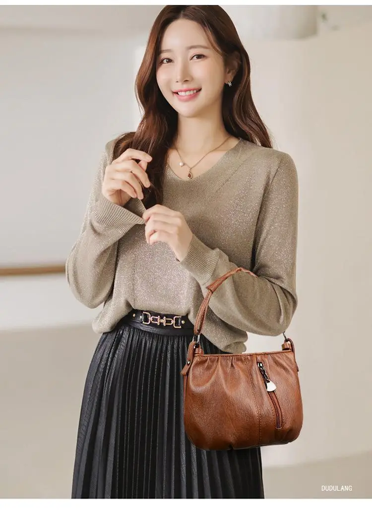 Black Pleated Shoulder Bag for Women 2026 — feature 17