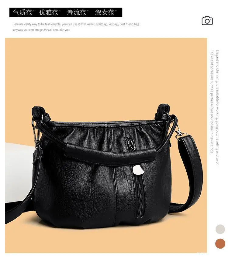 Black Pleated Shoulder Bag for Women 2026 — feature 7
