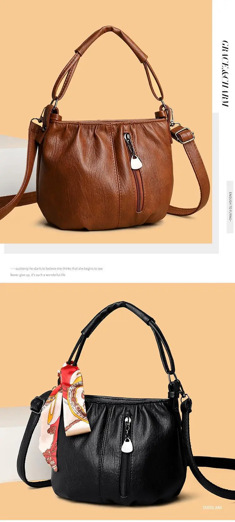 Black Pleated Shoulder Bag for Women 2026 — feature 9