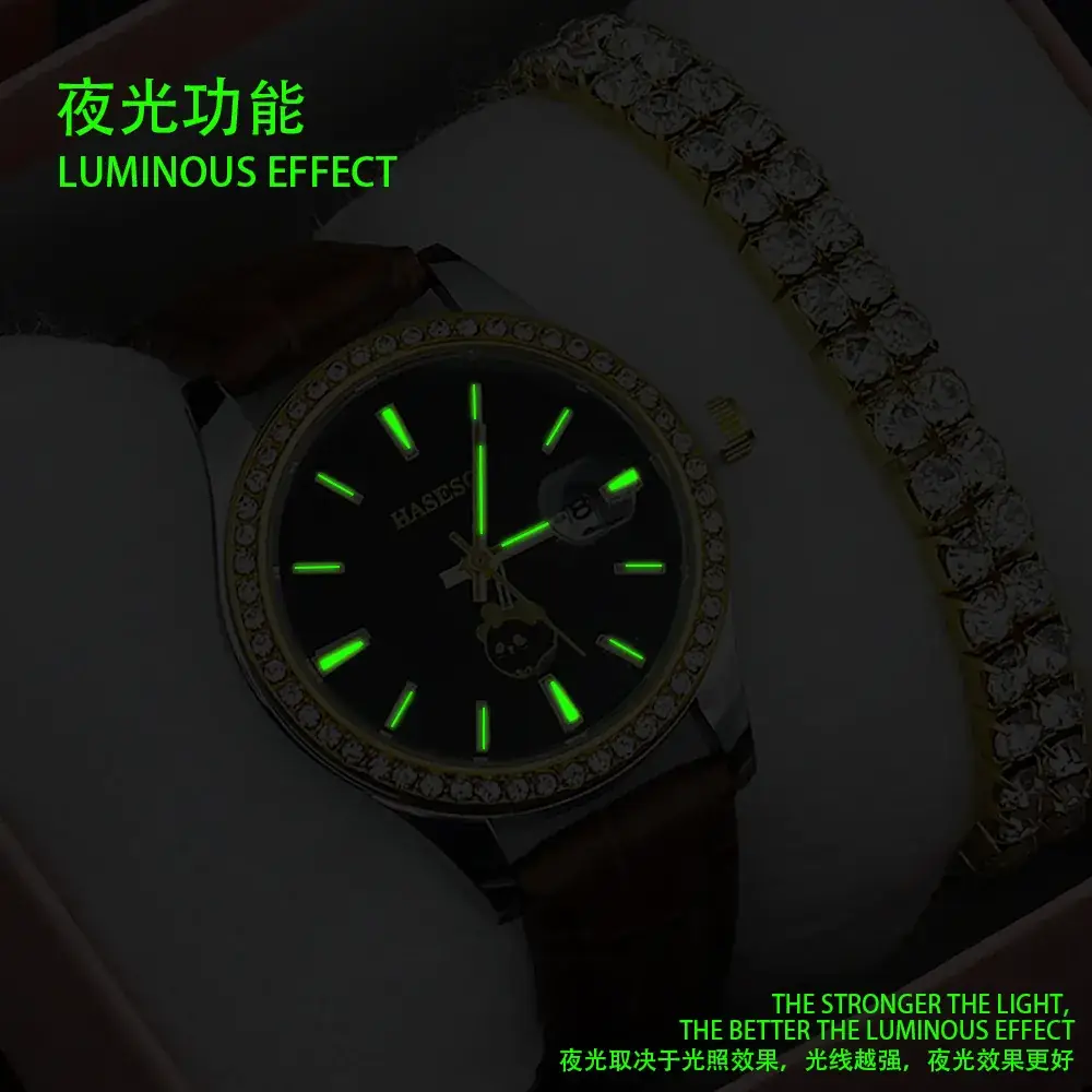 Women's Gold Diamond Watch Set with Bracelet - Image 27