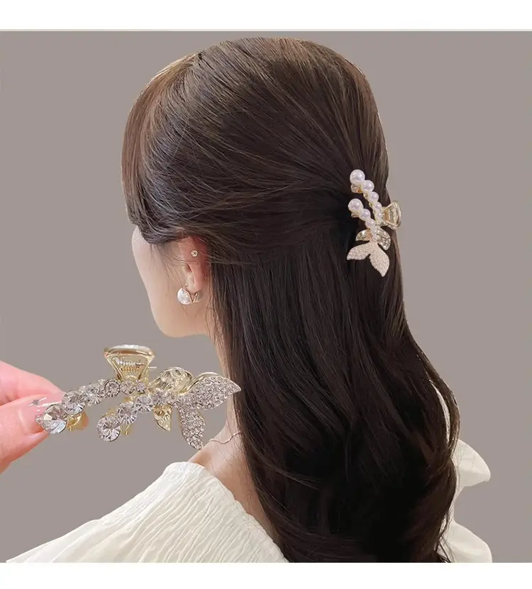 Gold Pearl Butterfly Hairpin for Women — feature 19