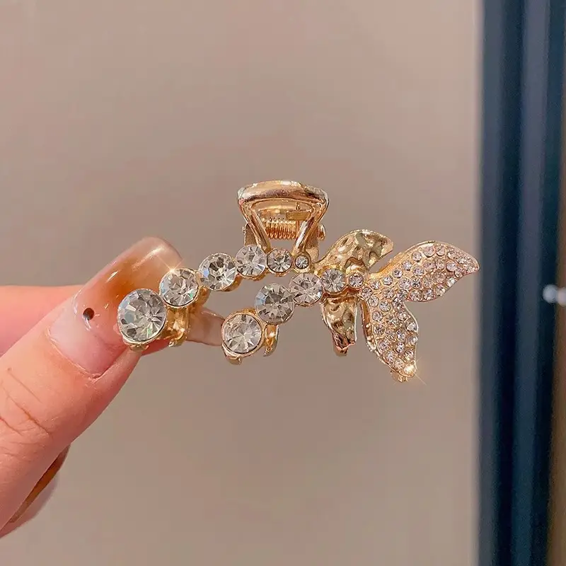 Gold Pearl Butterfly Hairpin for Women - Image 15