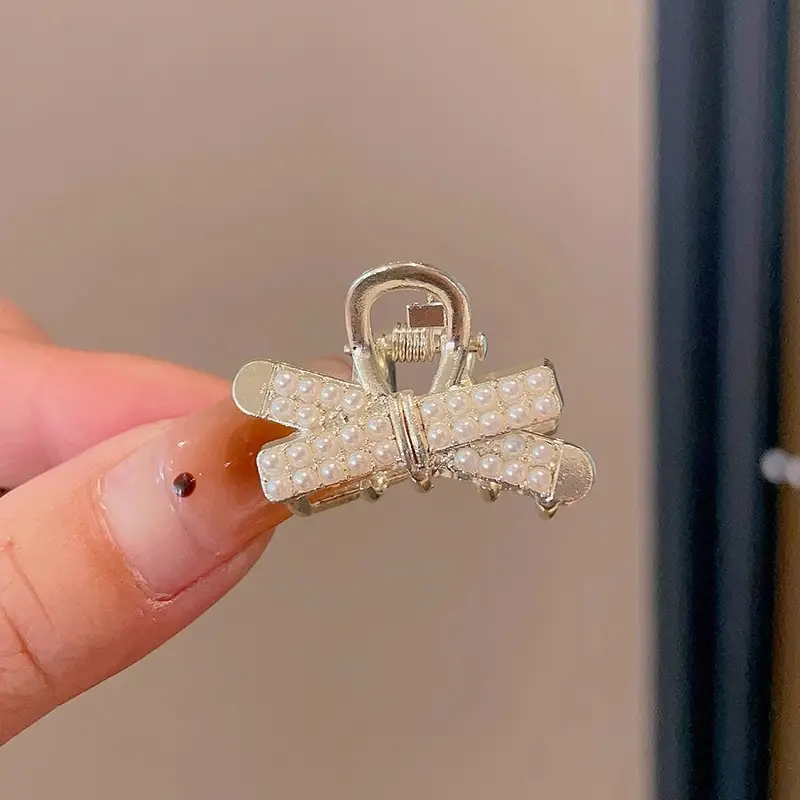 Gold Pearl Butterfly Hairpin for Women - Image 16