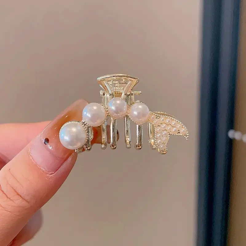 Gold Pearl Butterfly Hairpin for Women - Image 26