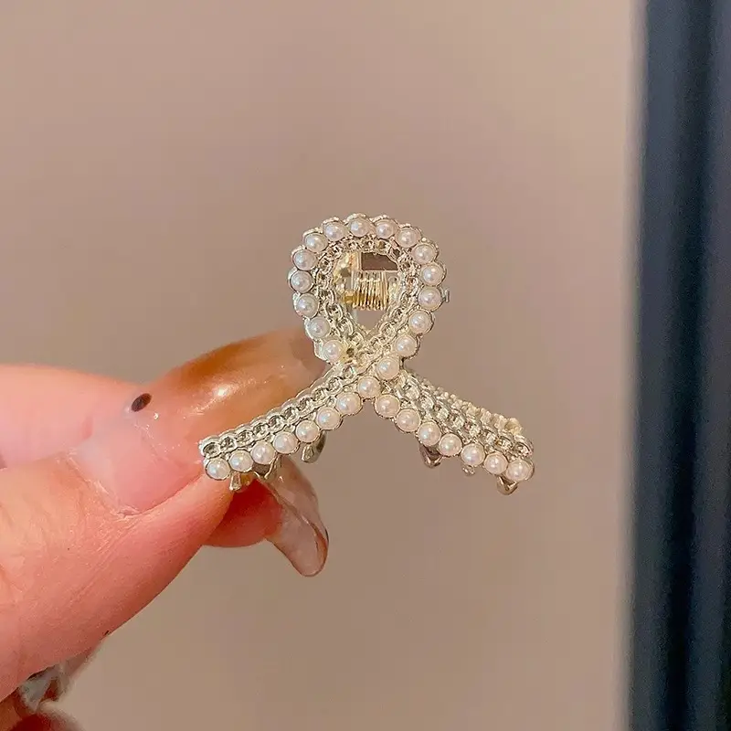 Gold Pearl Butterfly Hairpin for Women - Image 6
