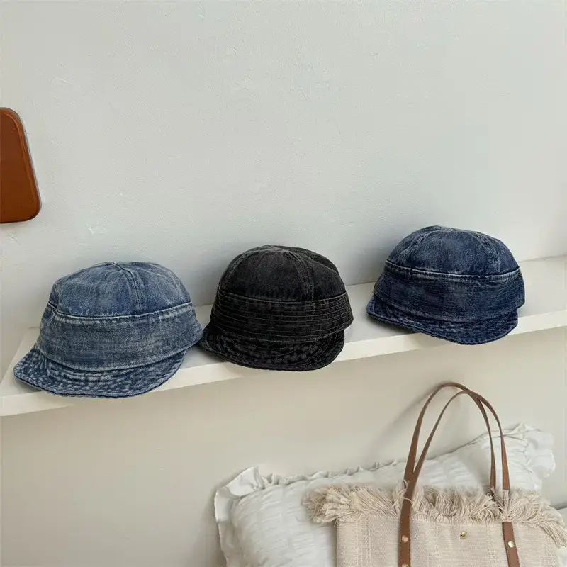 Women Denim Fisherman Hats Blue Black Foldable - Image 6