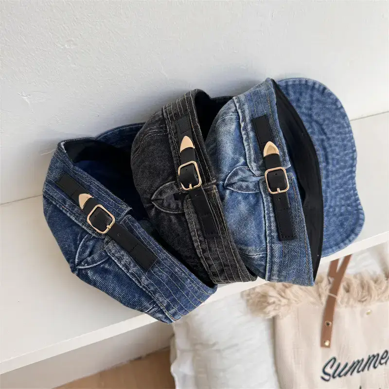 Women Denim Fisherman Hats Blue Black Foldable - Image 7