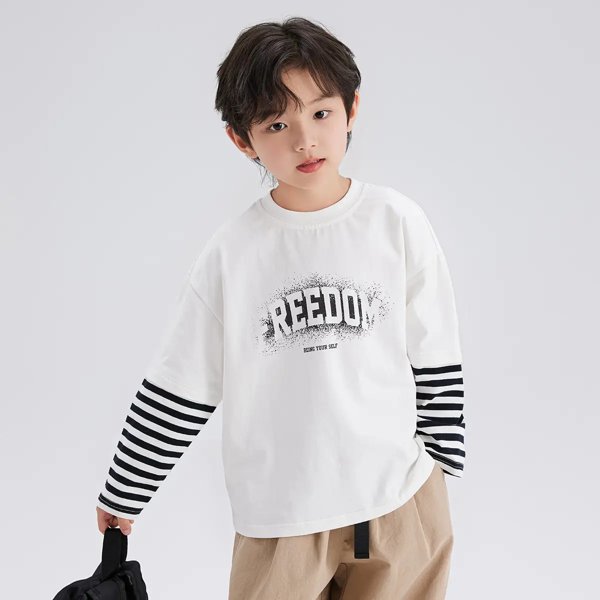 Boys Blue Striped T-Shirt Spring 2024 18oz - Image 4