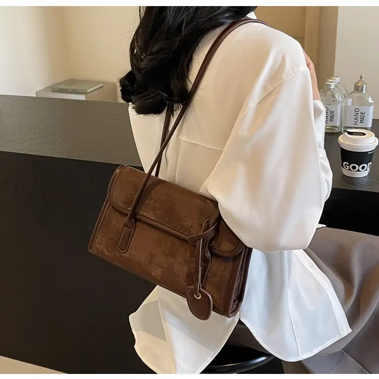 Black French Niche Shoulder Bag for Women — feature 34