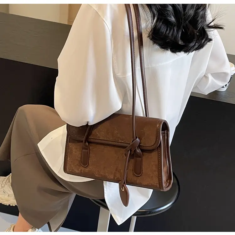 Black French Niche Shoulder Bag for Women — feature 36