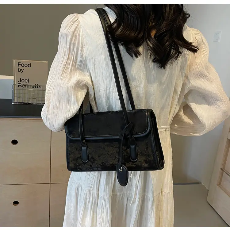Black French Niche Shoulder Bag for Women — feature 38