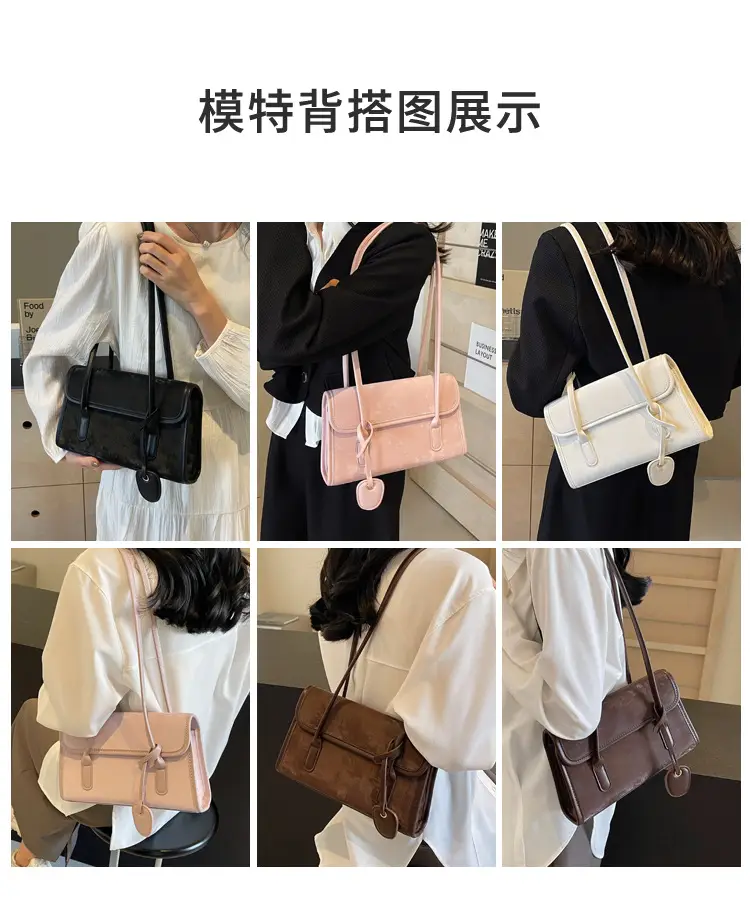 Black French Niche Shoulder Bag for Women — feature 8
