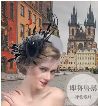 White Feather Headdress for Women Bridal Stage Use — feature 6