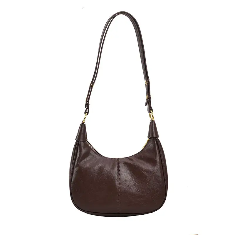 Red Leather Women's Shoulder Bag Large Capacity Crossbody - Image 2