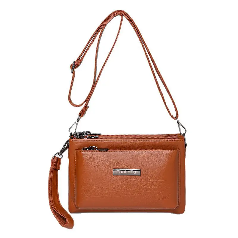 Blue Soft Leather Crossbody Bag for Women - Image 11