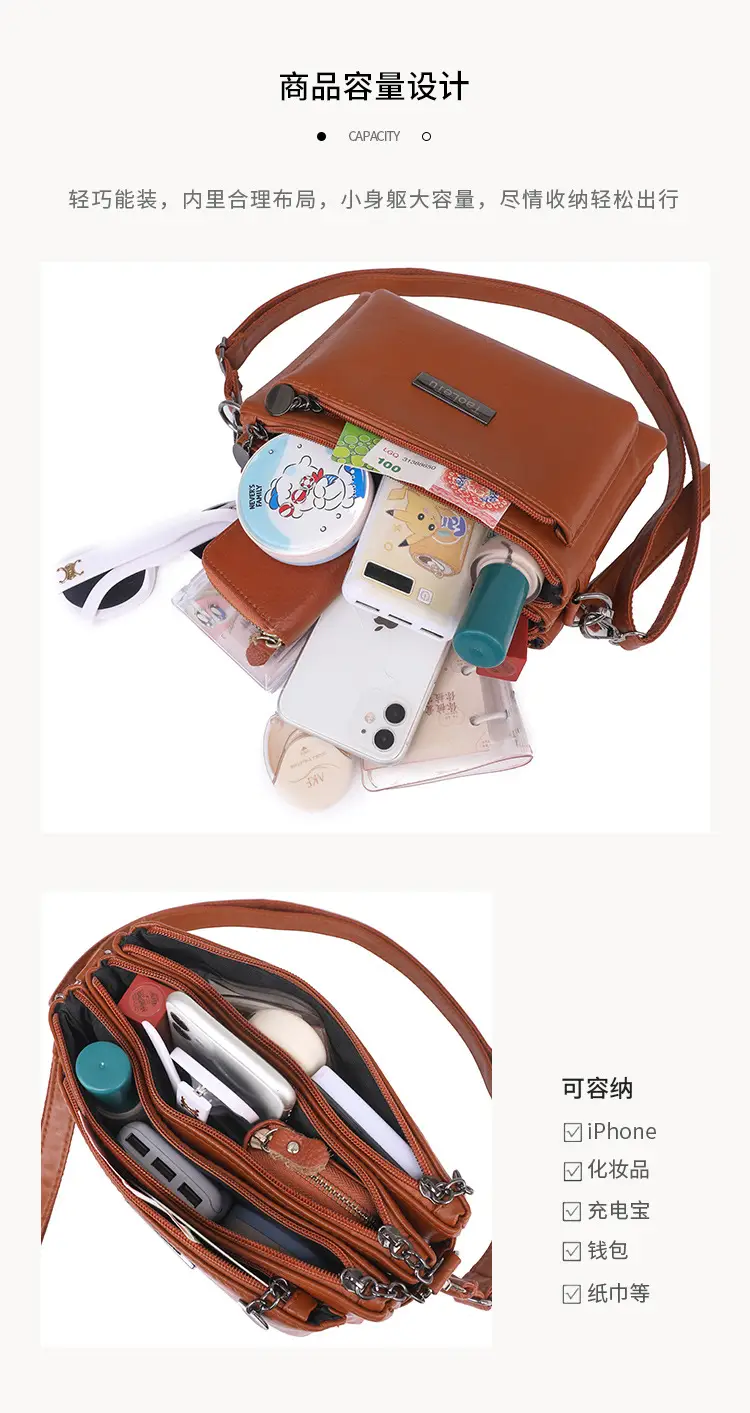 Blue Soft Leather Crossbody Bag for Women — feature 18