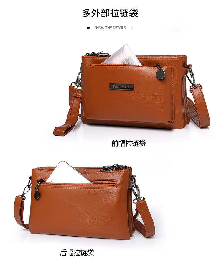 Blue Soft Leather Crossbody Bag for Women — feature 19