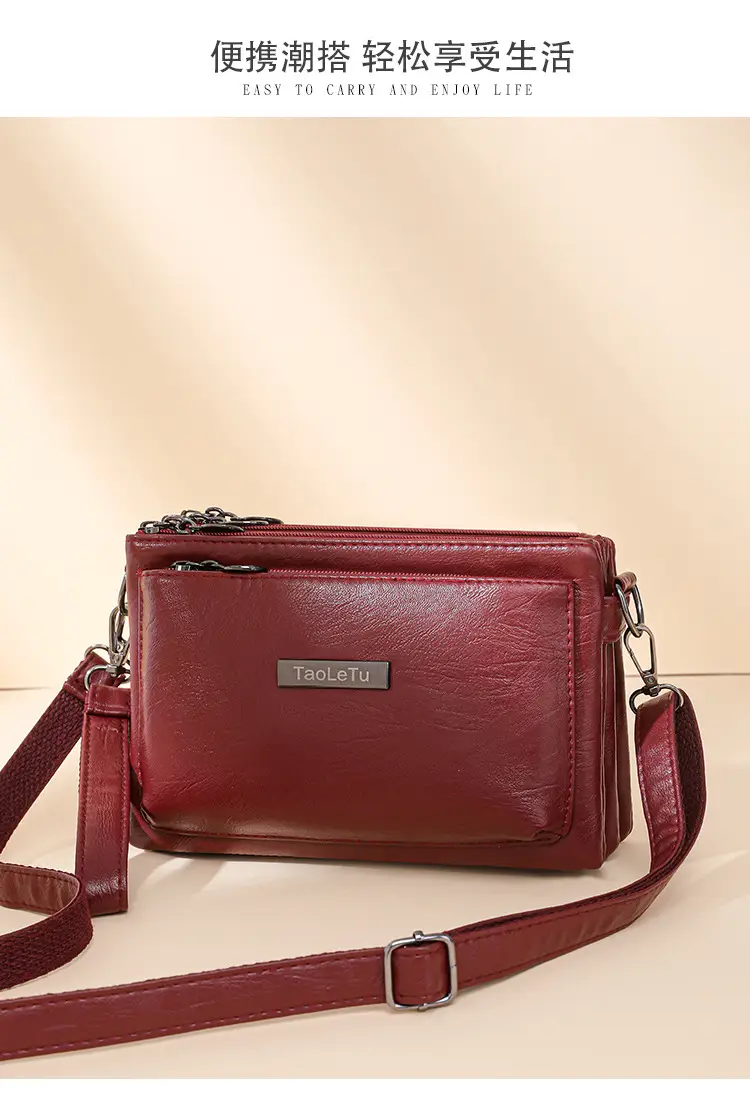 Blue Soft Leather Crossbody Bag for Women — feature 21