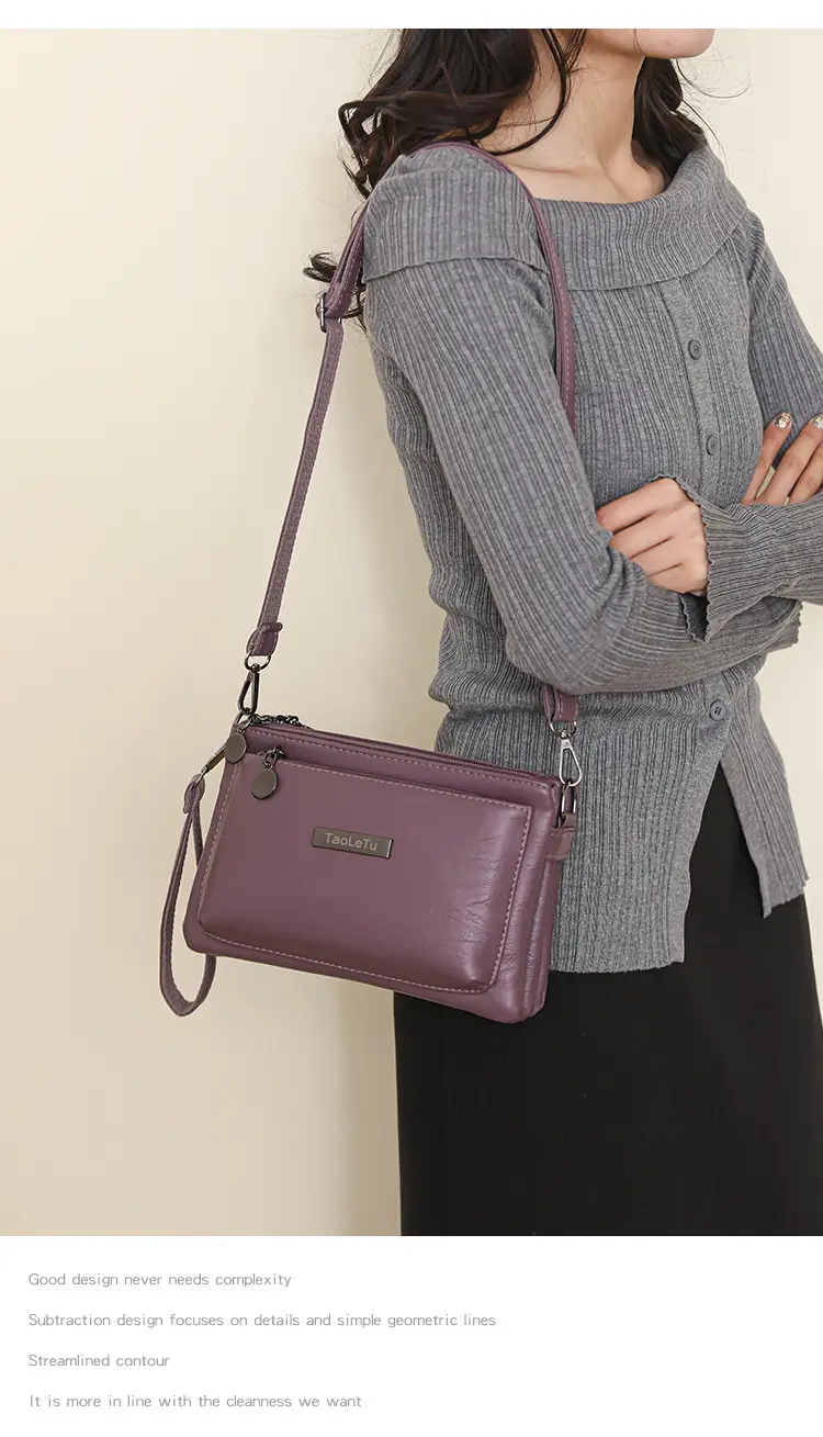 Blue Soft Leather Crossbody Bag for Women — feature 24