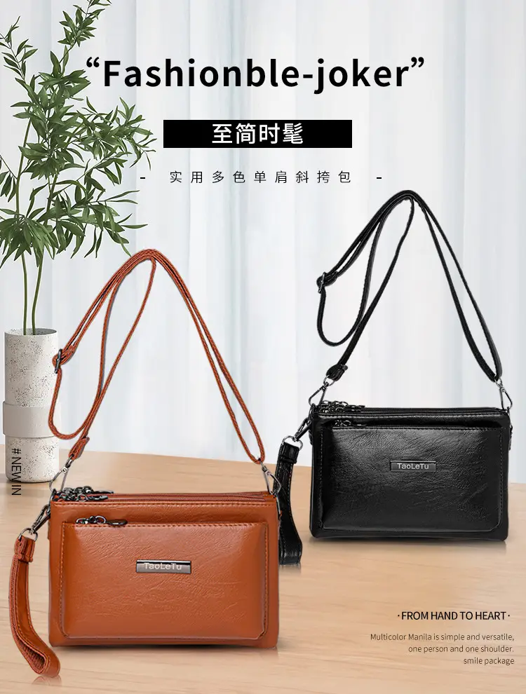 Blue Soft Leather Crossbody Bag for Women — feature 7