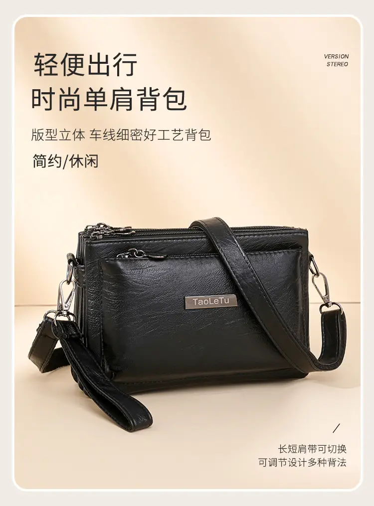 Blue Soft Leather Crossbody Bag for Women — feature 8