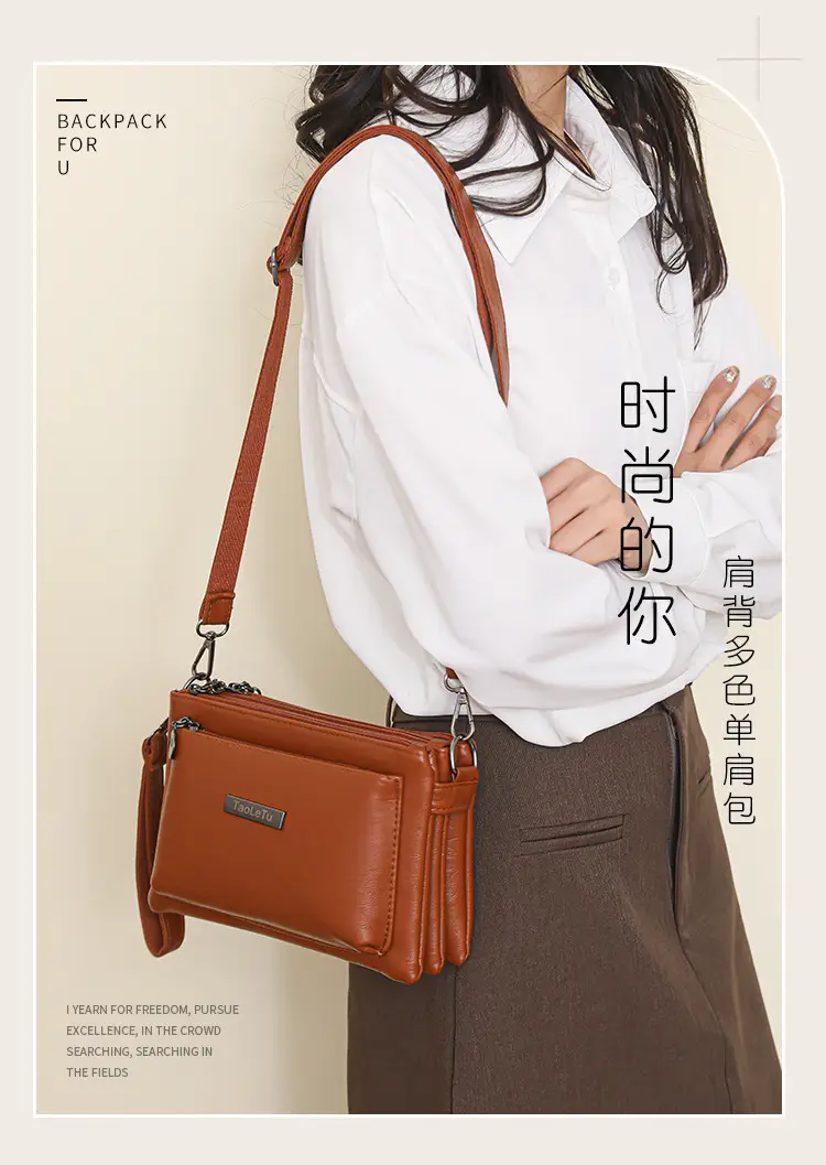 Blue Soft Leather Crossbody Bag for Women — feature 9