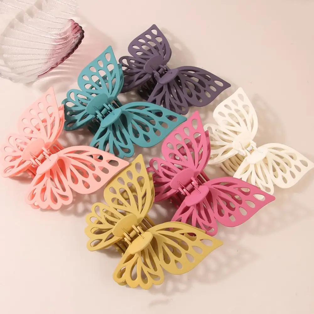 Pink Butterfly Hair Clip for Women Girls
