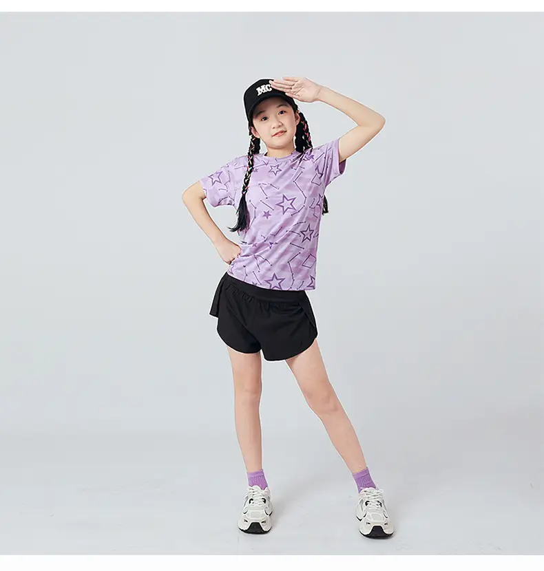 Kids Star Print T-Shirt Mint Green Boys Summer Wear — feature 49