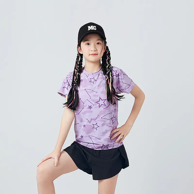 Kids Star Print T-Shirt Mint Green Boys Summer Wear - Image 5
