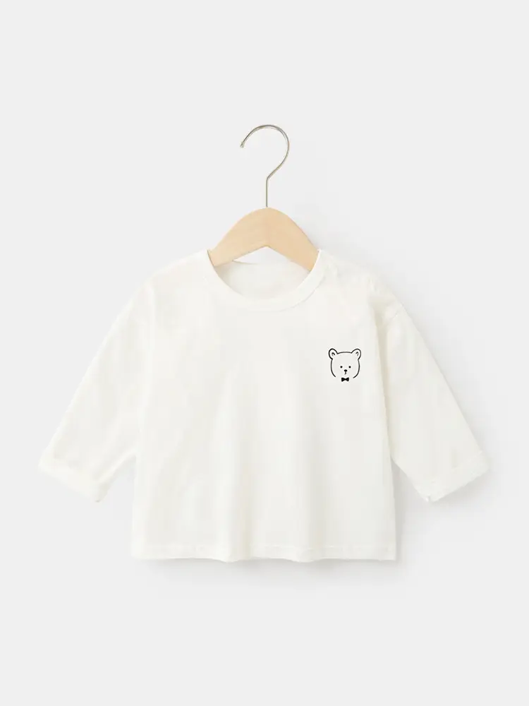 Pure Cotton Kaka Panda Long Sleeve T-Shirt White - Image 2