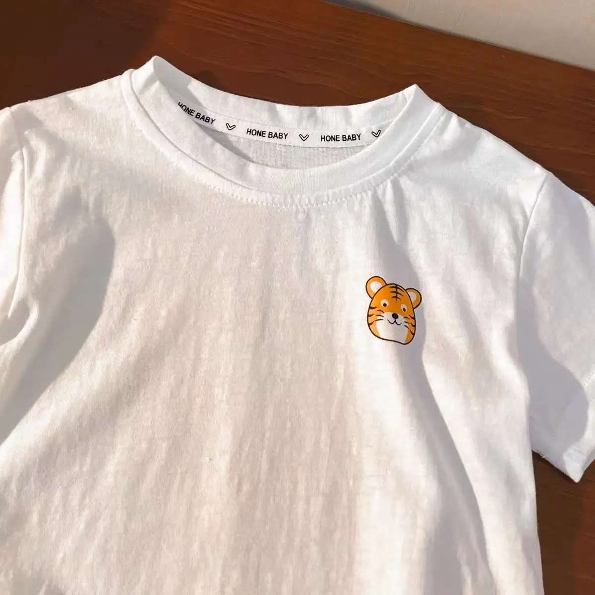Boys Cotton Panda Print T-Shirt White Medium Small — feature 10