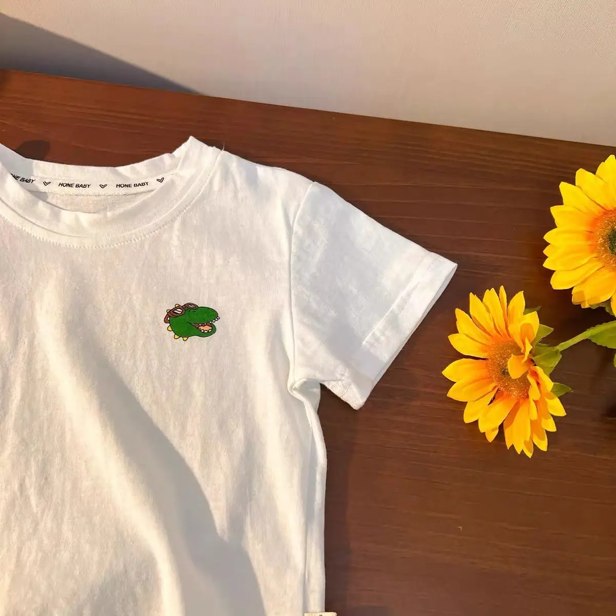 Boys Cotton Panda Print T-Shirt White Medium Small — feature 17