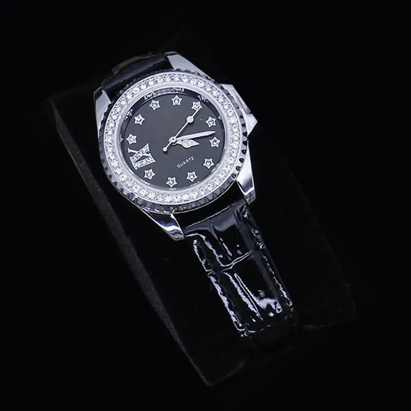 Women's Red Crystal Watch Set with Red Leather Strap — feature 11