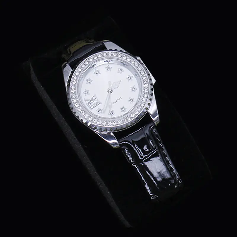Women's Red Crystal Watch Set with Red Leather Strap — feature 12