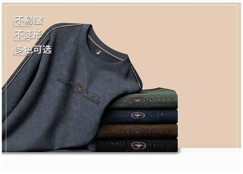 Men Navy Printed Sweatshirt Round Neck Striped — feature 5