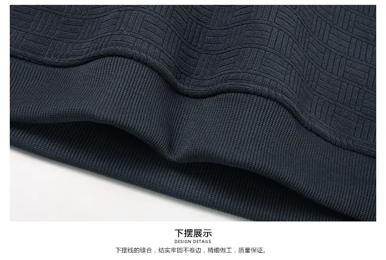 Men Navy Printed Sweatshirt Round Neck Striped — feature 9