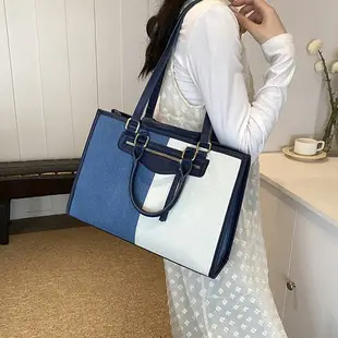 Canvas Printed Letter Shoulder Bag Large Capacity Yellow — feature 23