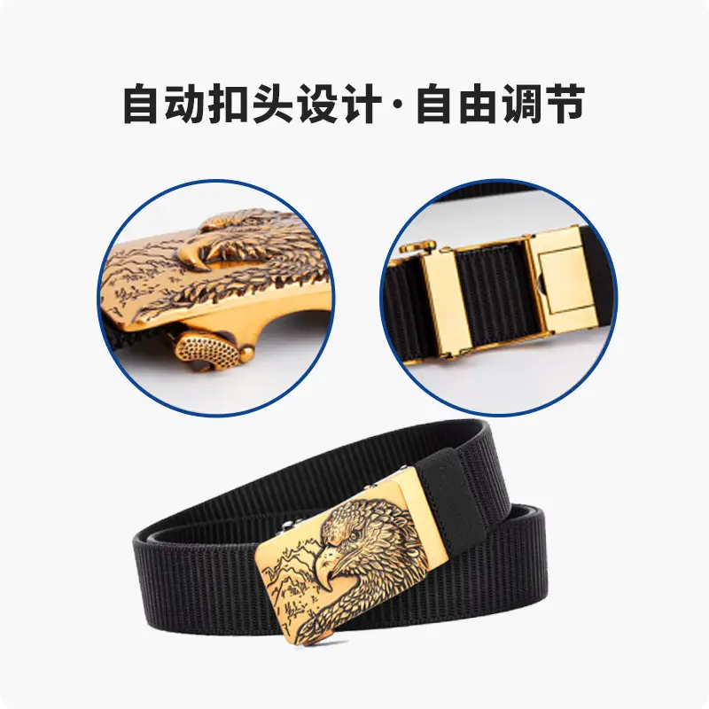 Eagle Tally Belt for Men Blue Alloy Buckle
