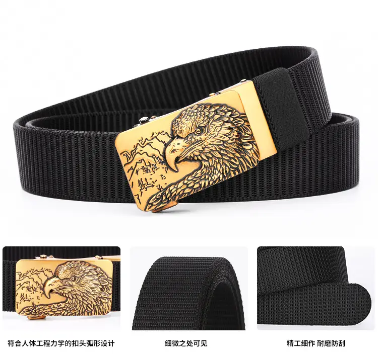 Eagle Tally Belt for Men Blue Alloy Buckle — feature 11
