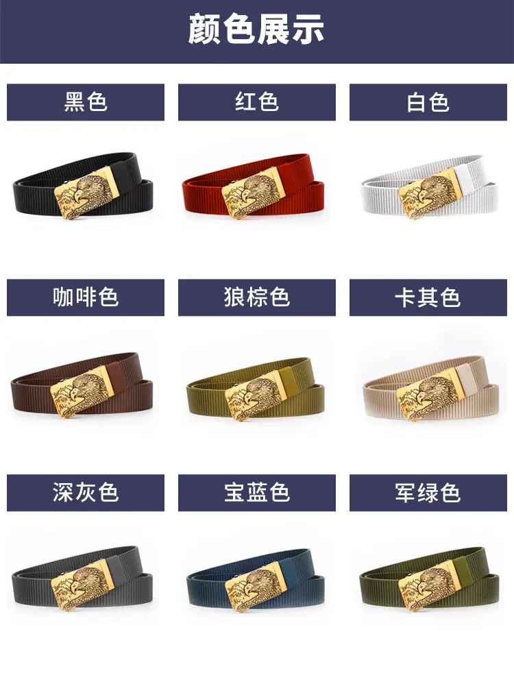 Eagle Tally Belt for Men Blue Alloy Buckle — feature 13