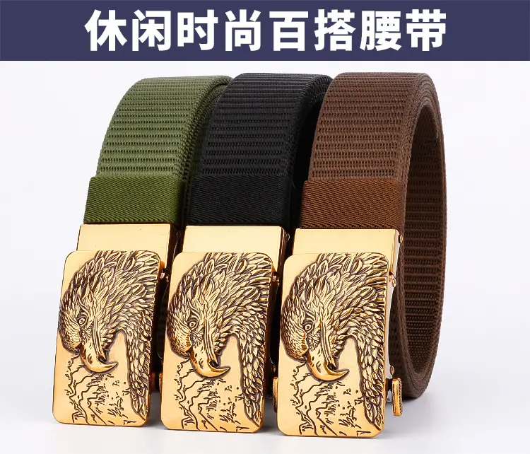 Eagle Tally Belt for Men Blue Alloy Buckle — feature 5