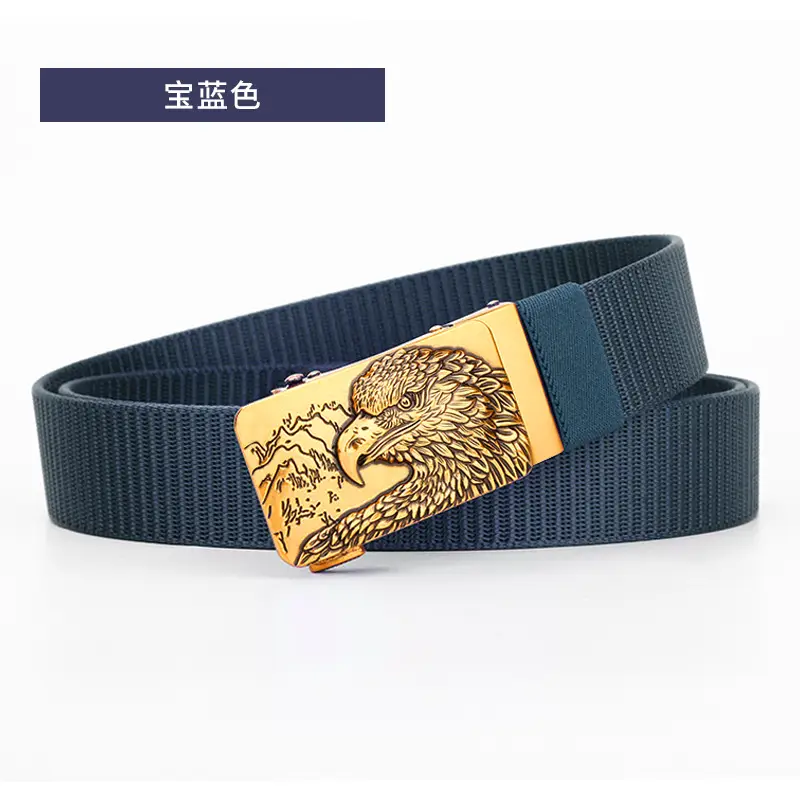 Eagle Tally Belt for Men Blue Alloy Buckle