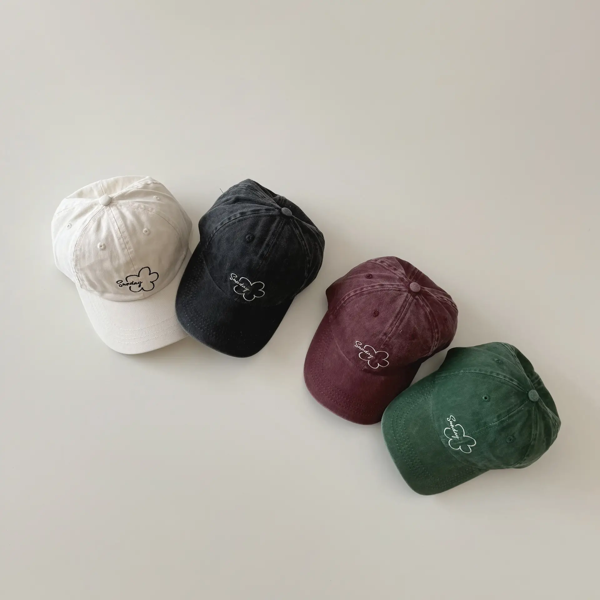 Purple Peaked Cap for Girls Sun Protection