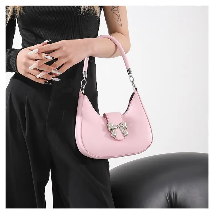 Pink One-Shoulder Women's Handbag 2024 New Trendy