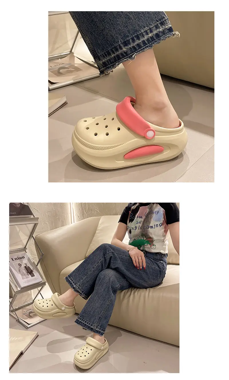 Women's New Croc Shoes Anti-Slip Thick Sole Slip-On — feature 11