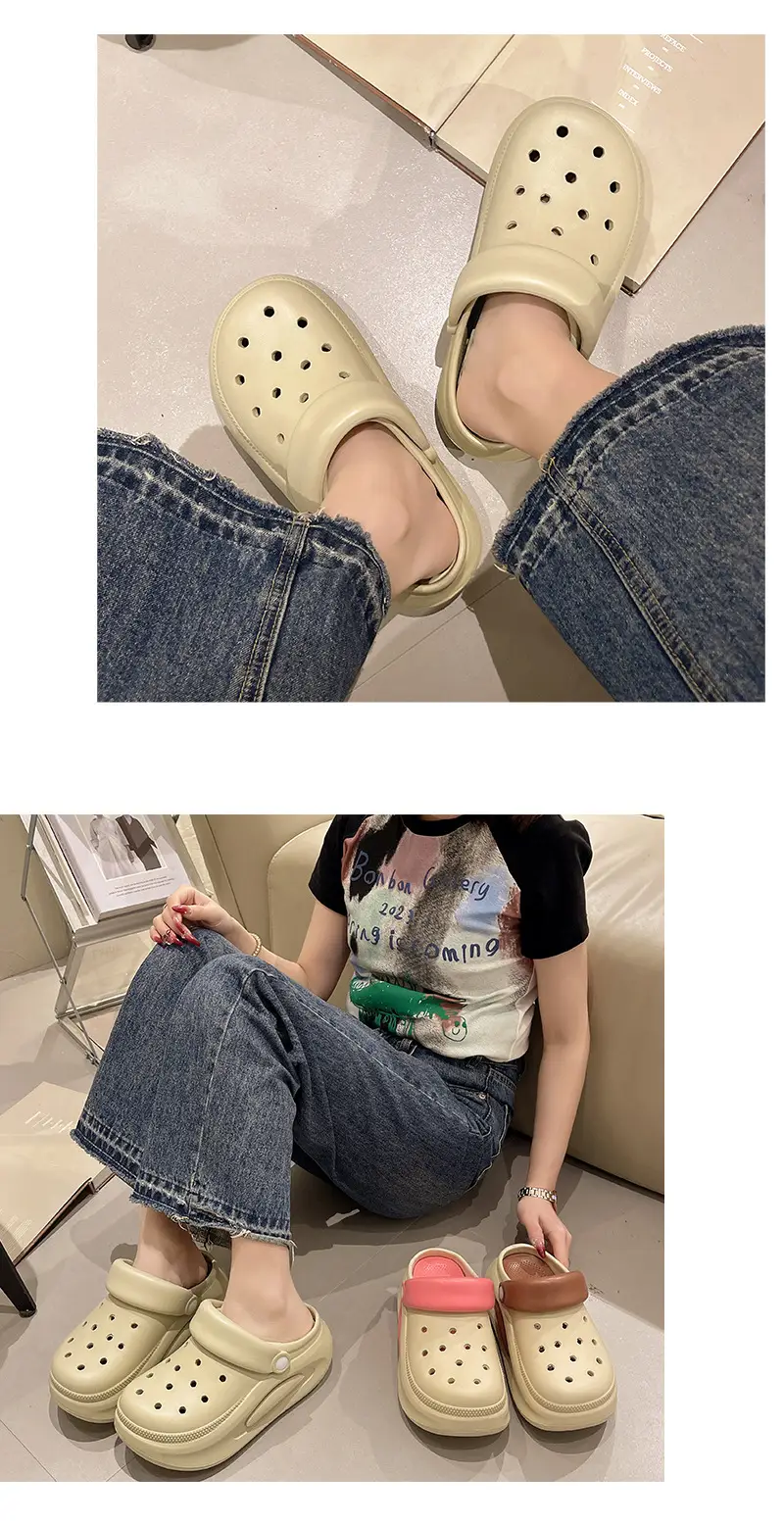 Women's New Croc Shoes Anti-Slip Thick Sole Slip-On — feature 12