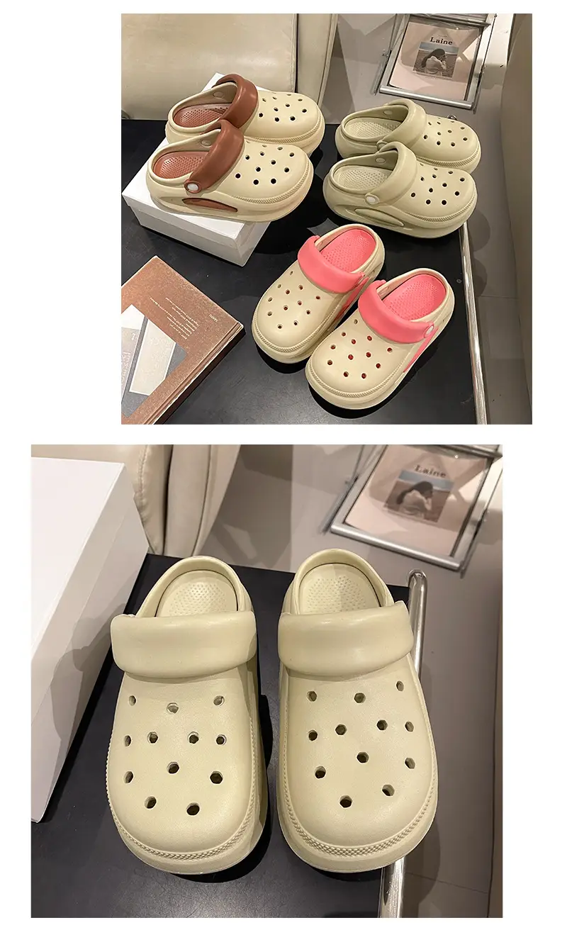 Women's New Croc Shoes Anti-Slip Thick Sole Slip-On — feature 14