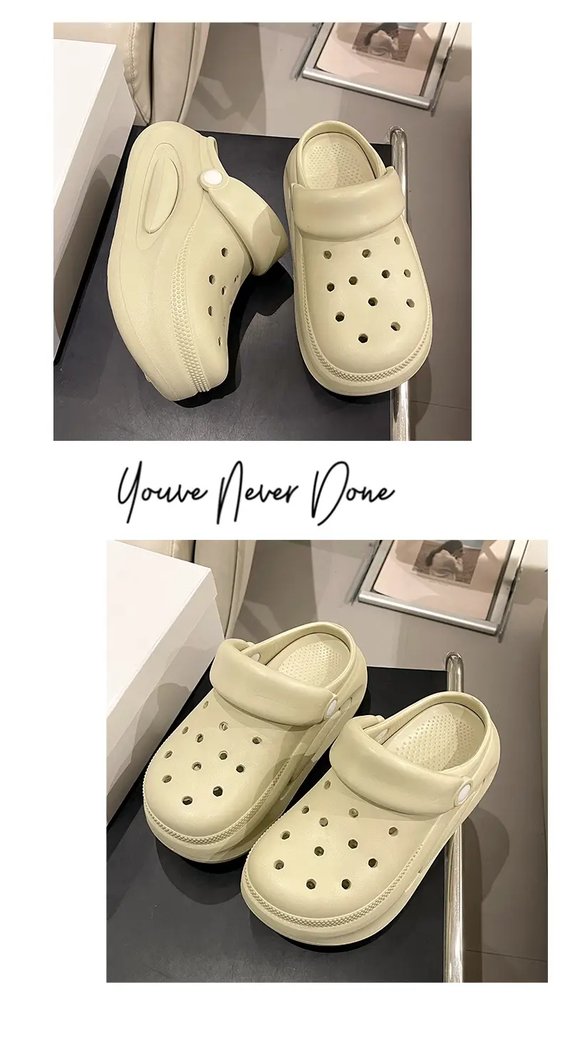 Women's New Croc Shoes Anti-Slip Thick Sole Slip-On — feature 15